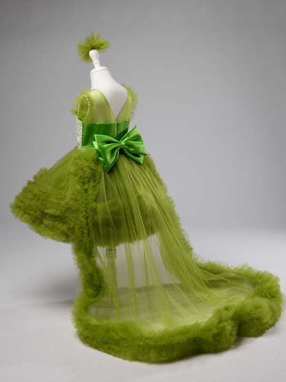 Asymmetrical Tulle Princess Ball-Gown Dress for Baby Girl's 1st Birthday