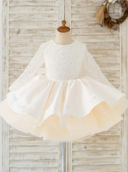 Short Sequins Tulle Princess Ball-Gown Dress
