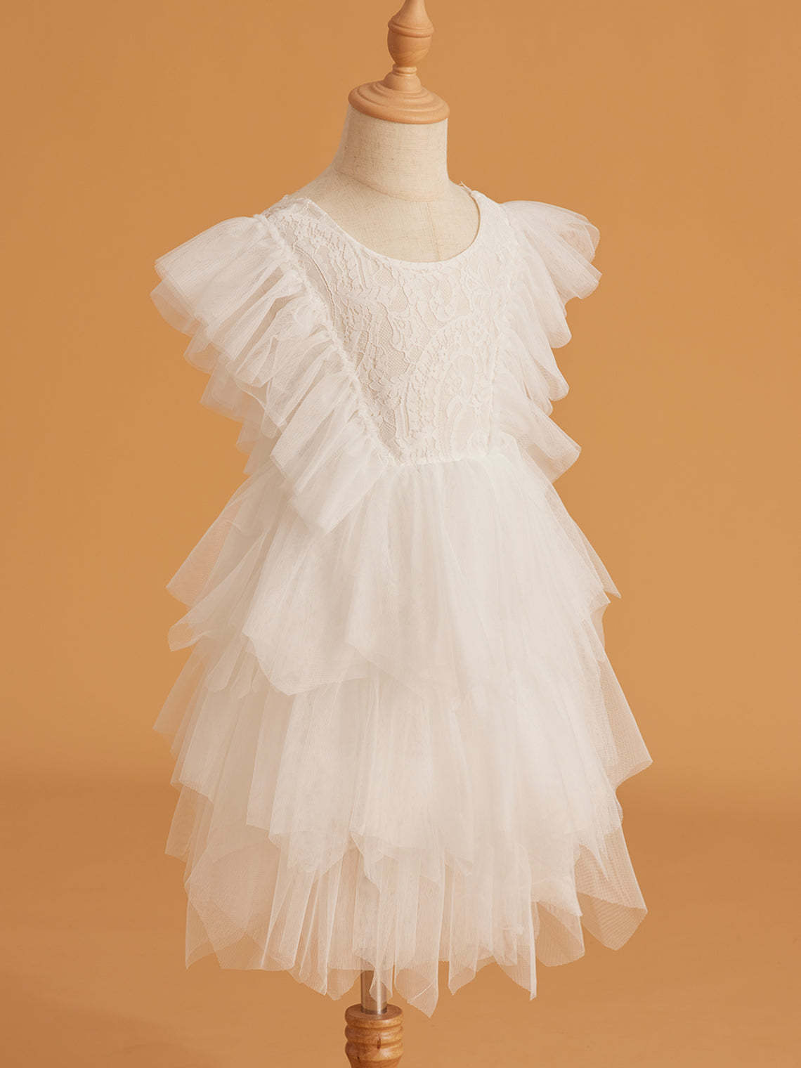 Short Tulle Dress with Lace