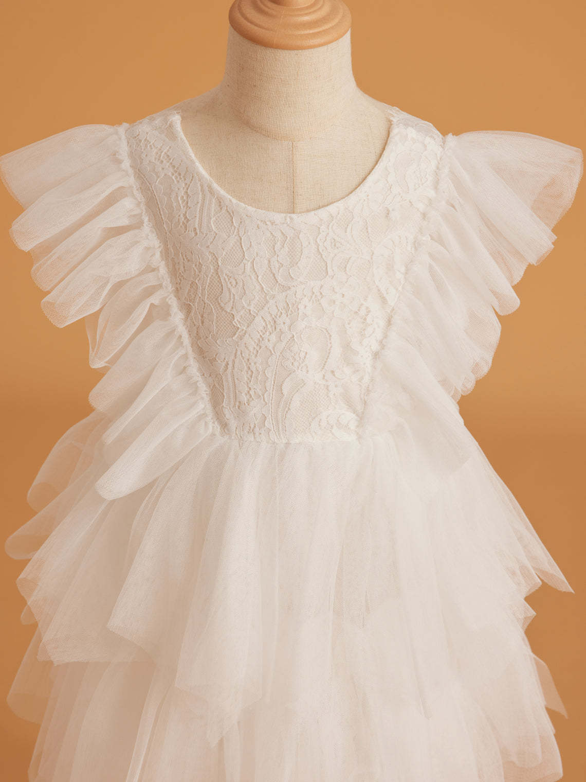 Short Tulle Dress with Lace