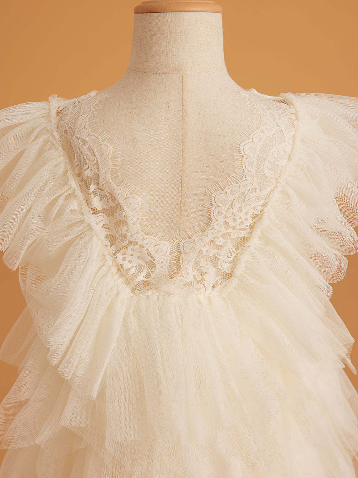 Short Tulle Dress with Lace