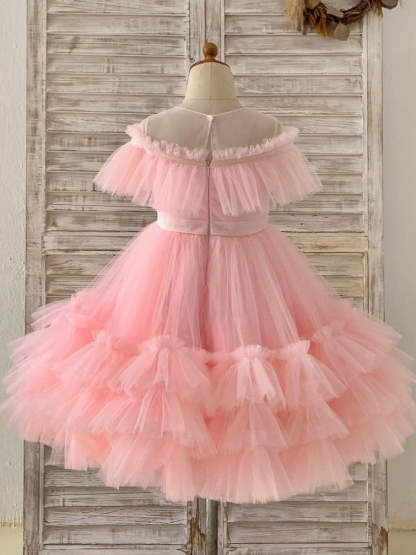 Pink Knee-length Dress in Tulle
