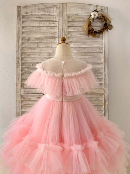 Pink Knee-length Dress in Tulle