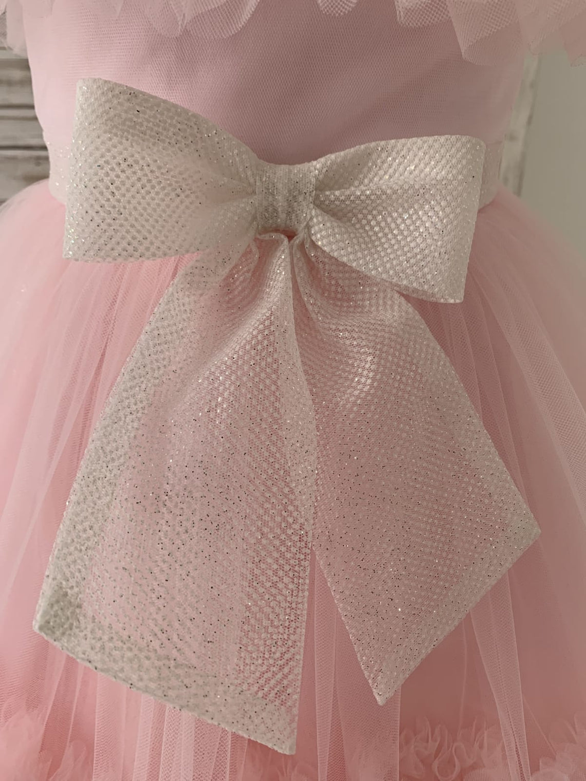 Pink Knee-length Dress in Tulle