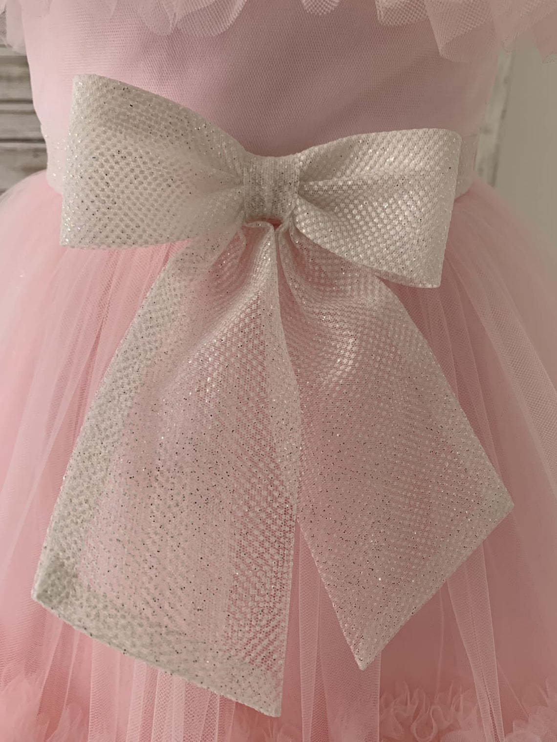 Pink Knee-length Dress in Tulle