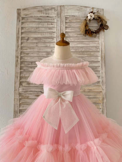 Pink Knee-length Dress in Tulle
