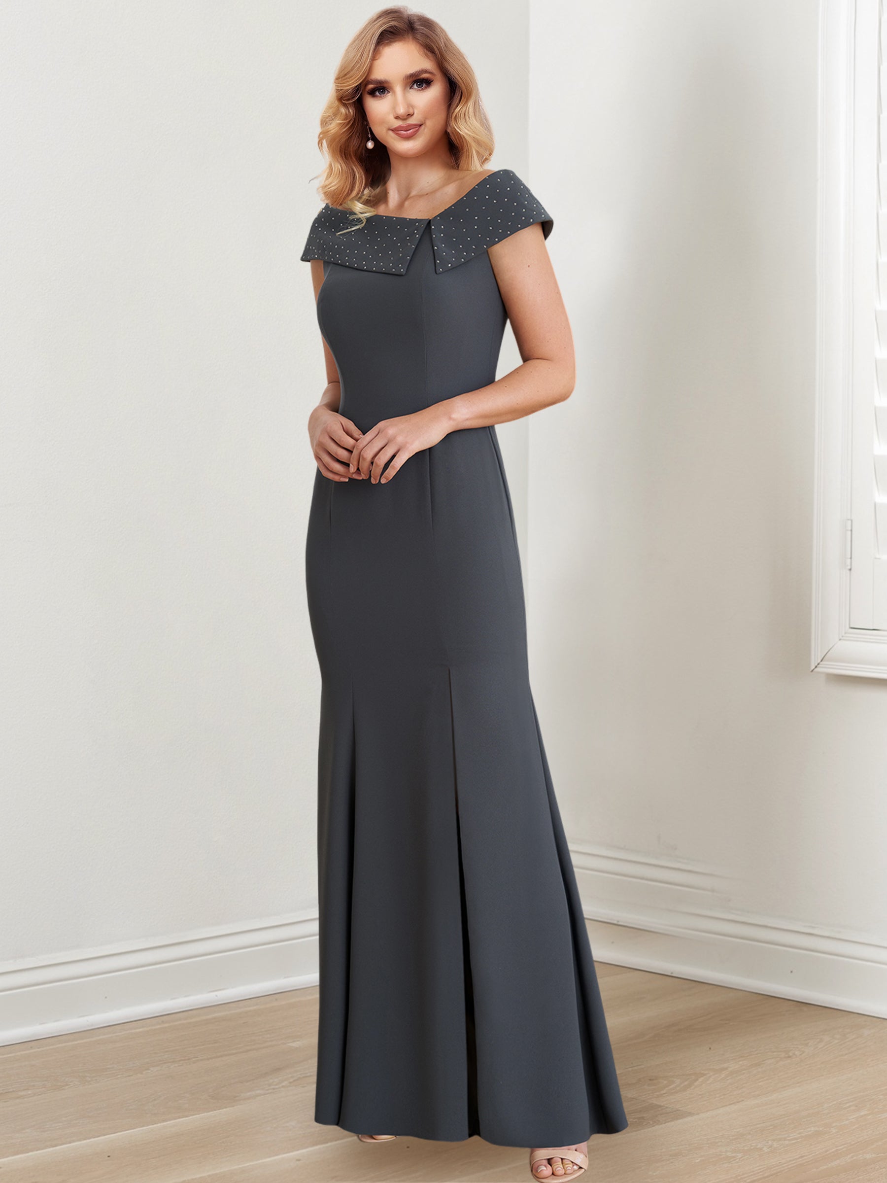 Floor-Length Column Gown for the Mother of the Bride