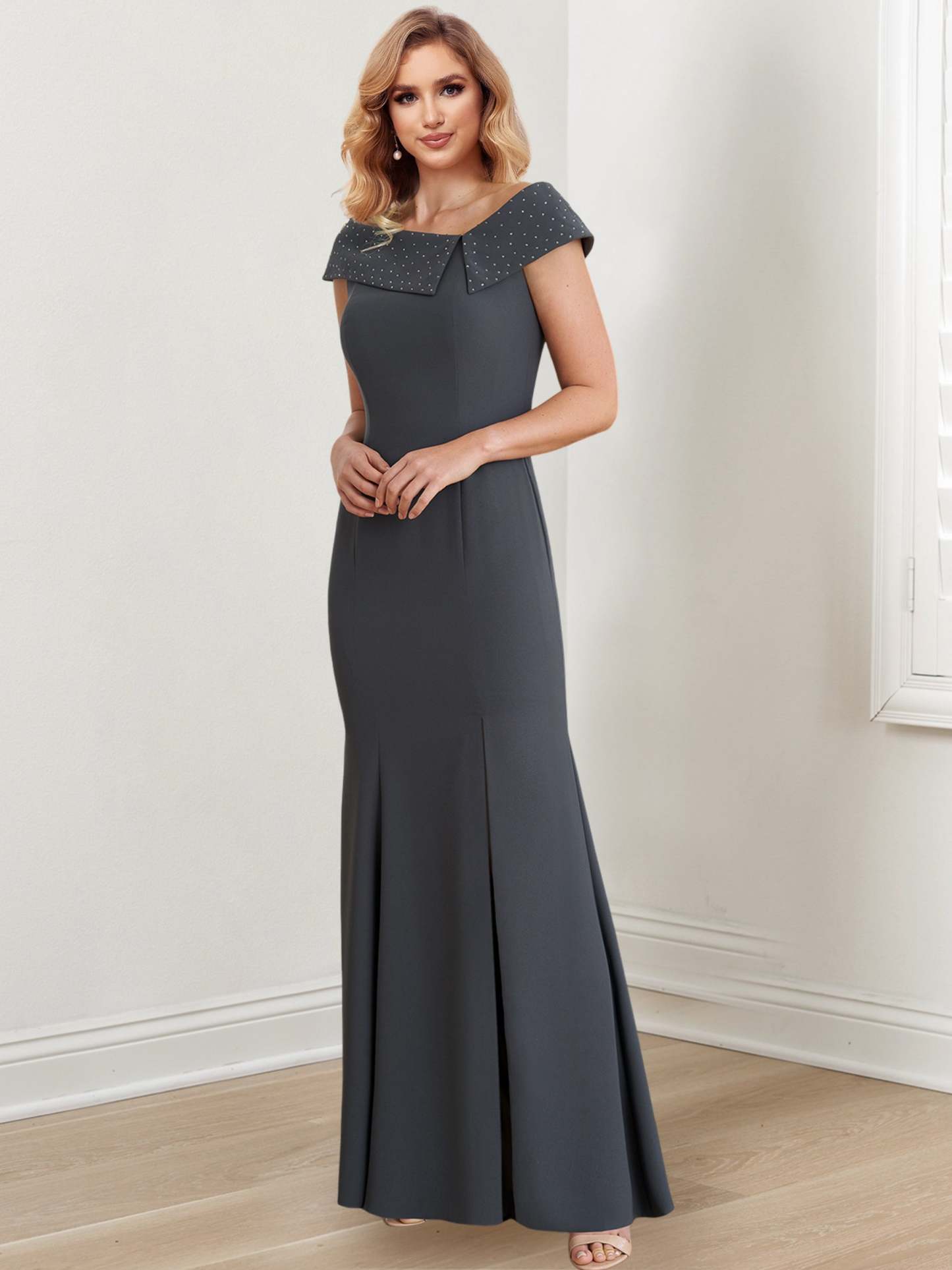Floor-Length Column Gown for the Mother of the Bride