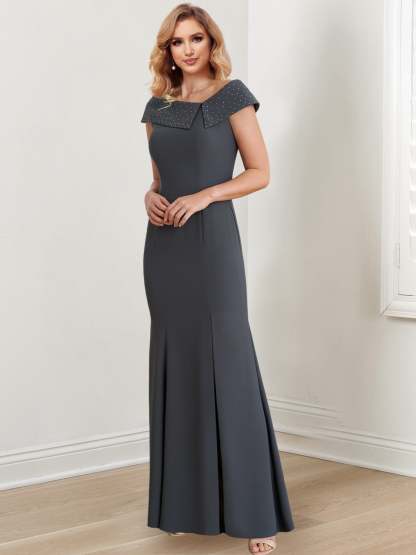 Floor-Length Column Gown for the Mother of the Bride
