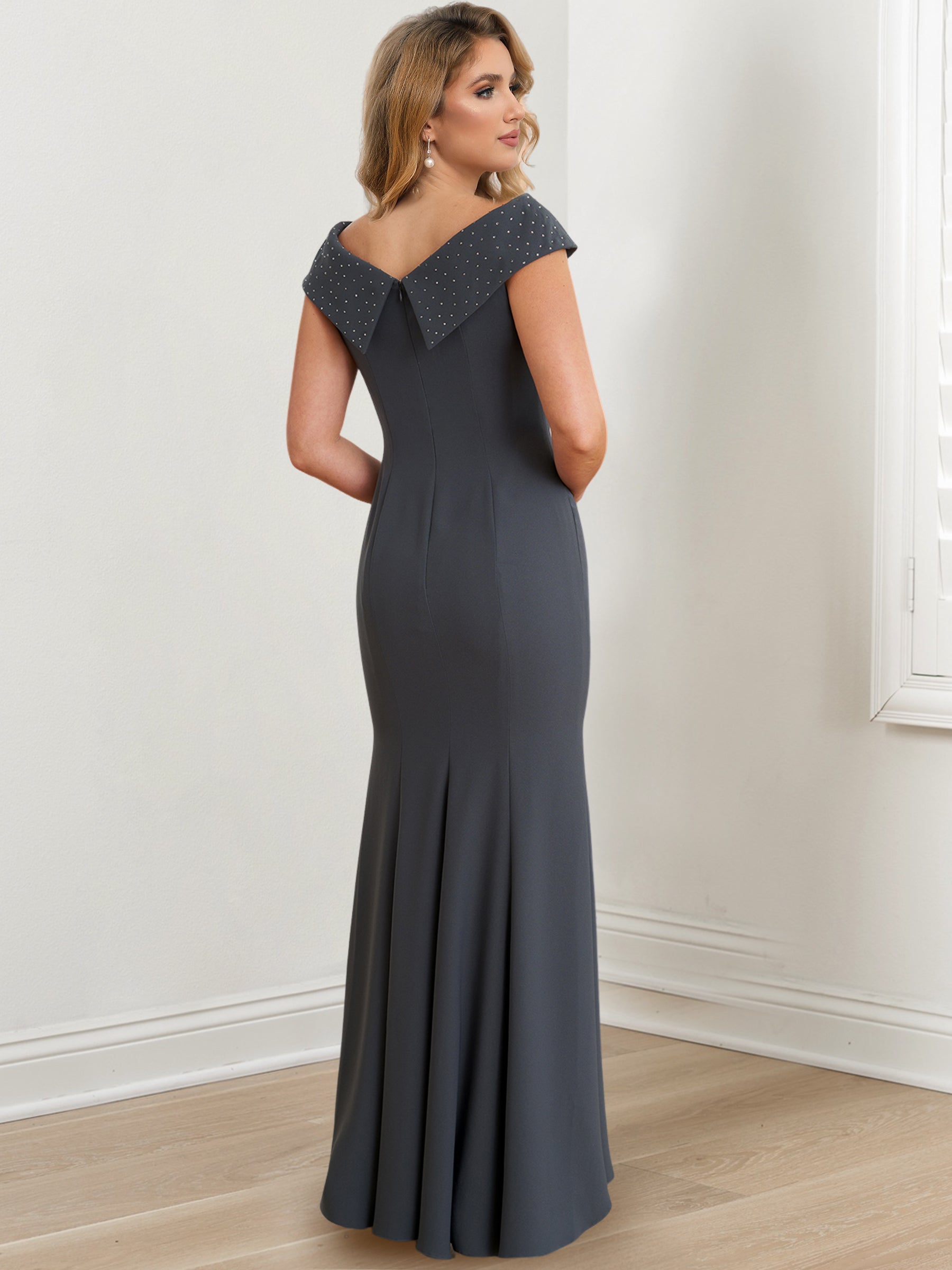 Floor-Length Column Gown for the Mother of the Bride