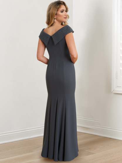 Floor-Length Column Gown for the Mother of the Bride