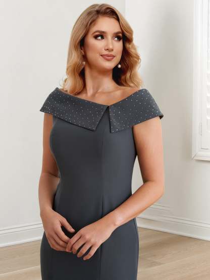 Floor-Length Column Gown for the Mother of the Bride