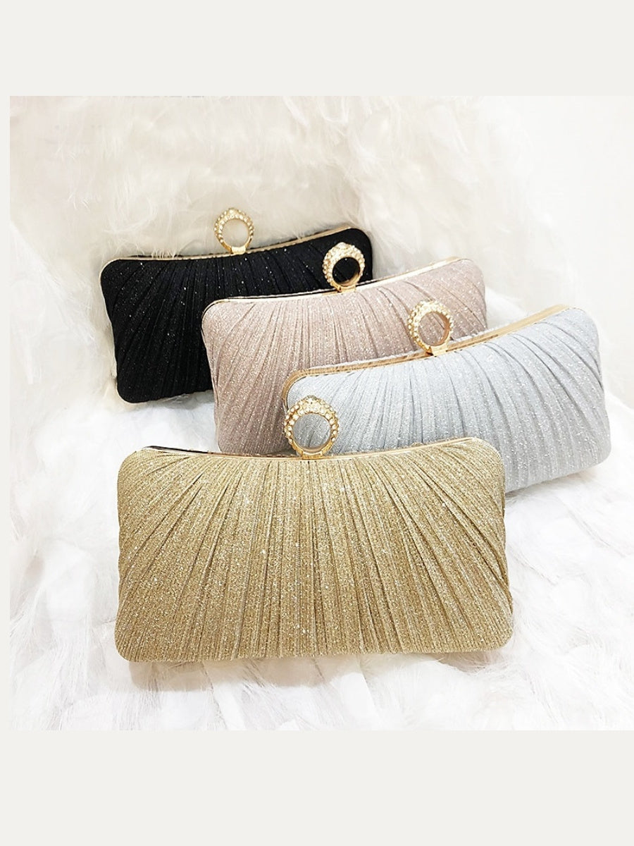 Waterproof Solid Color Synthetic Chain Evening Bags & Clutches