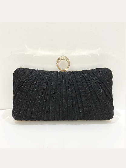 Waterproof Solid Color Synthetic Chain Evening Bags & Clutches