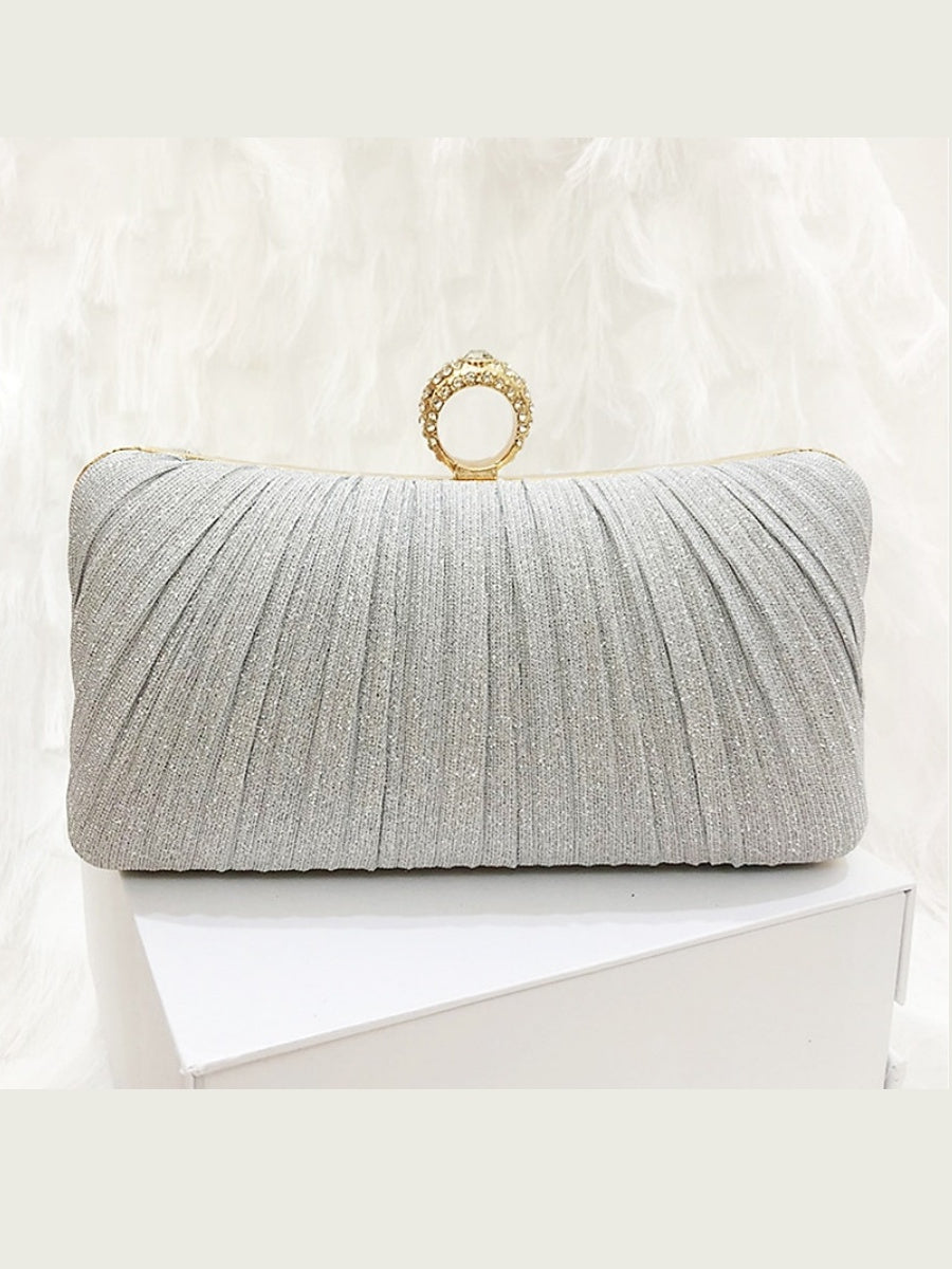 Waterproof Solid Color Synthetic Chain Evening Bags & Clutches