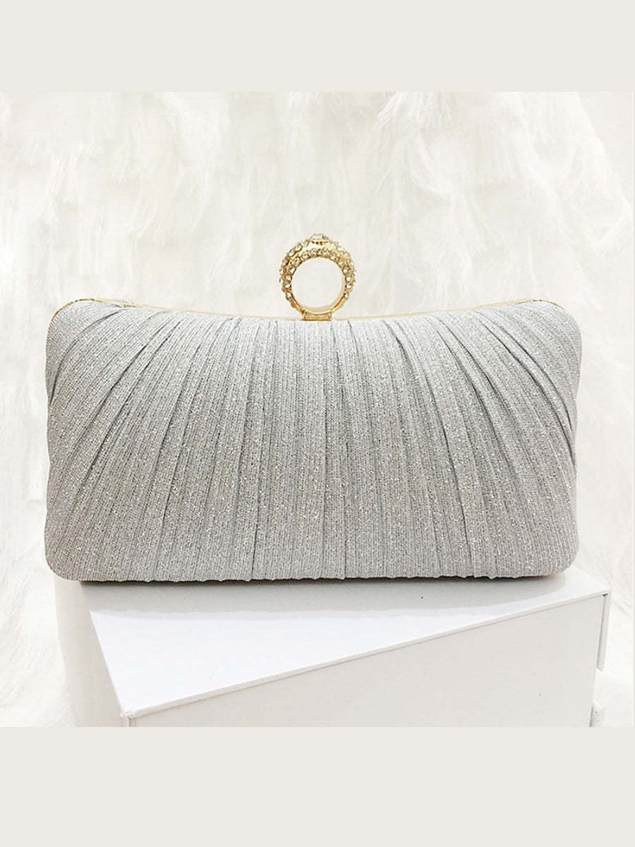 Waterproof Solid Color Synthetic Chain Evening Bags & Clutches