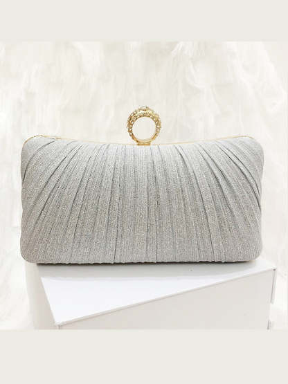 Waterproof Solid Color Synthetic Chain Evening Bags & Clutches