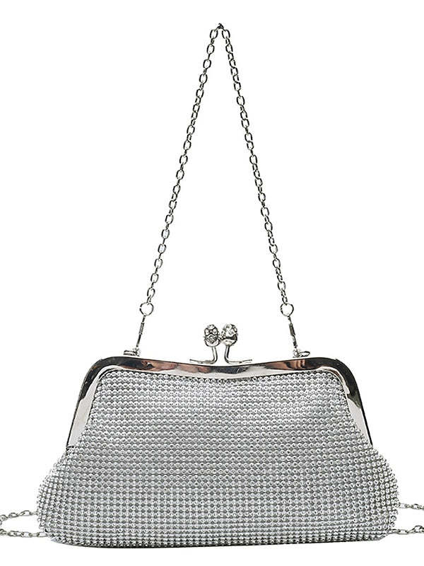 Glittering Crystal Clutch Bags for Women with Delicate Shine