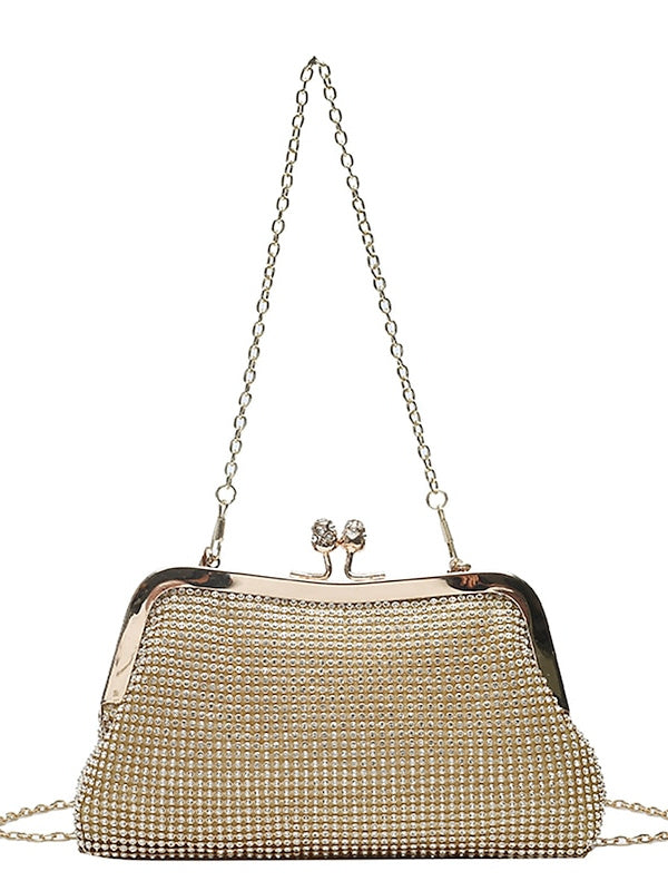 Glittering Crystal Clutch Bags for Women with Delicate Shine
