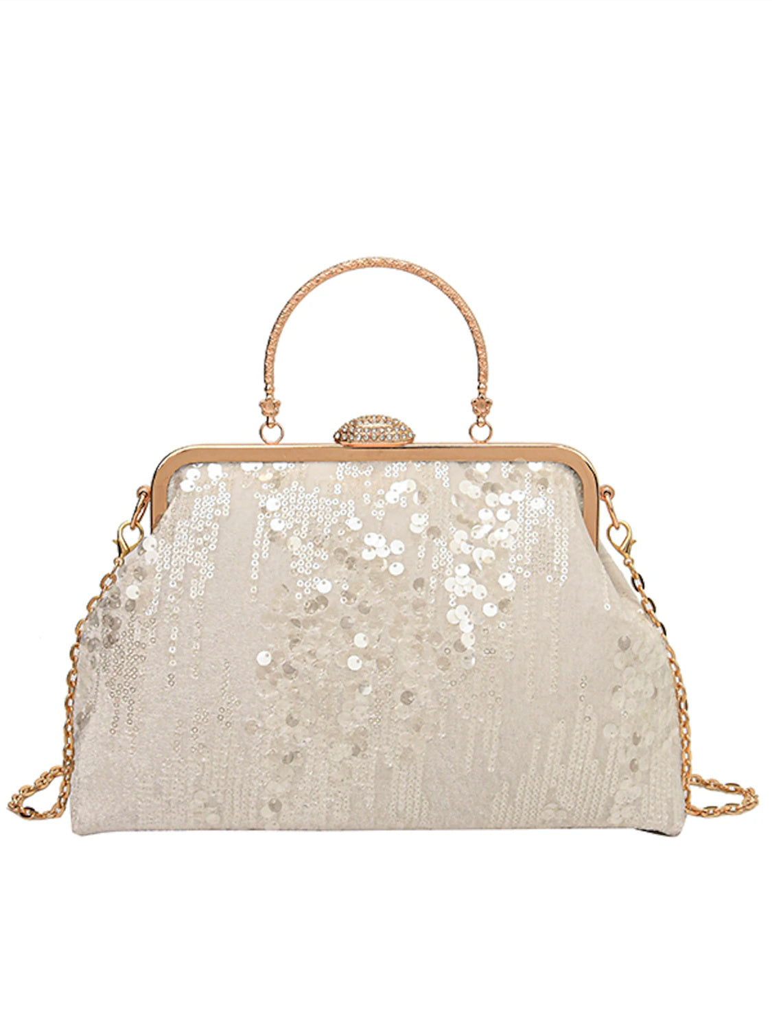 Foldable Synthetic Sequin Clutches with Large Capacity