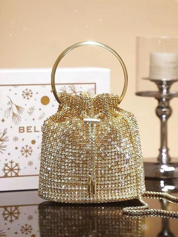 Solid Color PU Leather Chain Evening Bags with Large Capacity