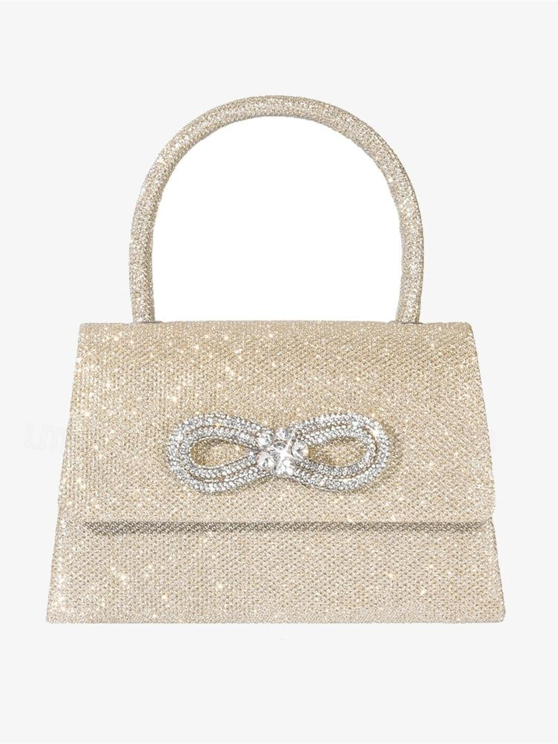 Multi Carry Evening Bags with Solid Color Polyester and Rhinestone Chains