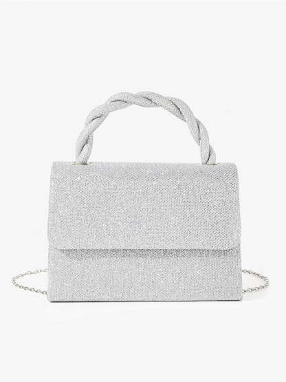 Solid Color Chain Knot Evening Bags in Multi-Carry Polyester