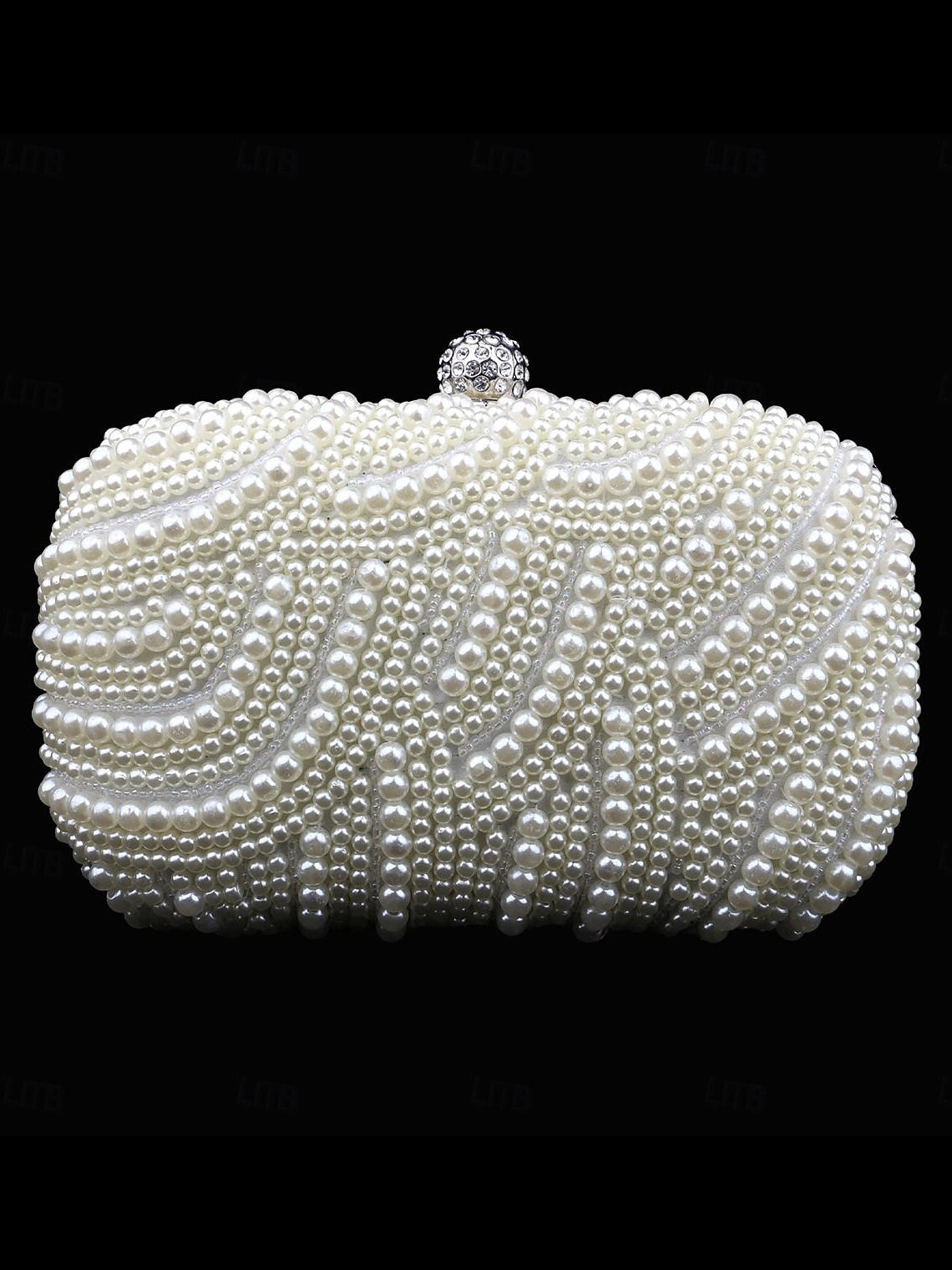 Solid Color PVC Alloy Rhinestone Evening Bags & Clutches
