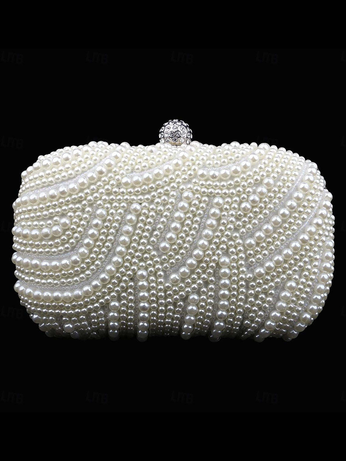 Solid Color PVC Alloy Rhinestone Evening Bags & Clutches