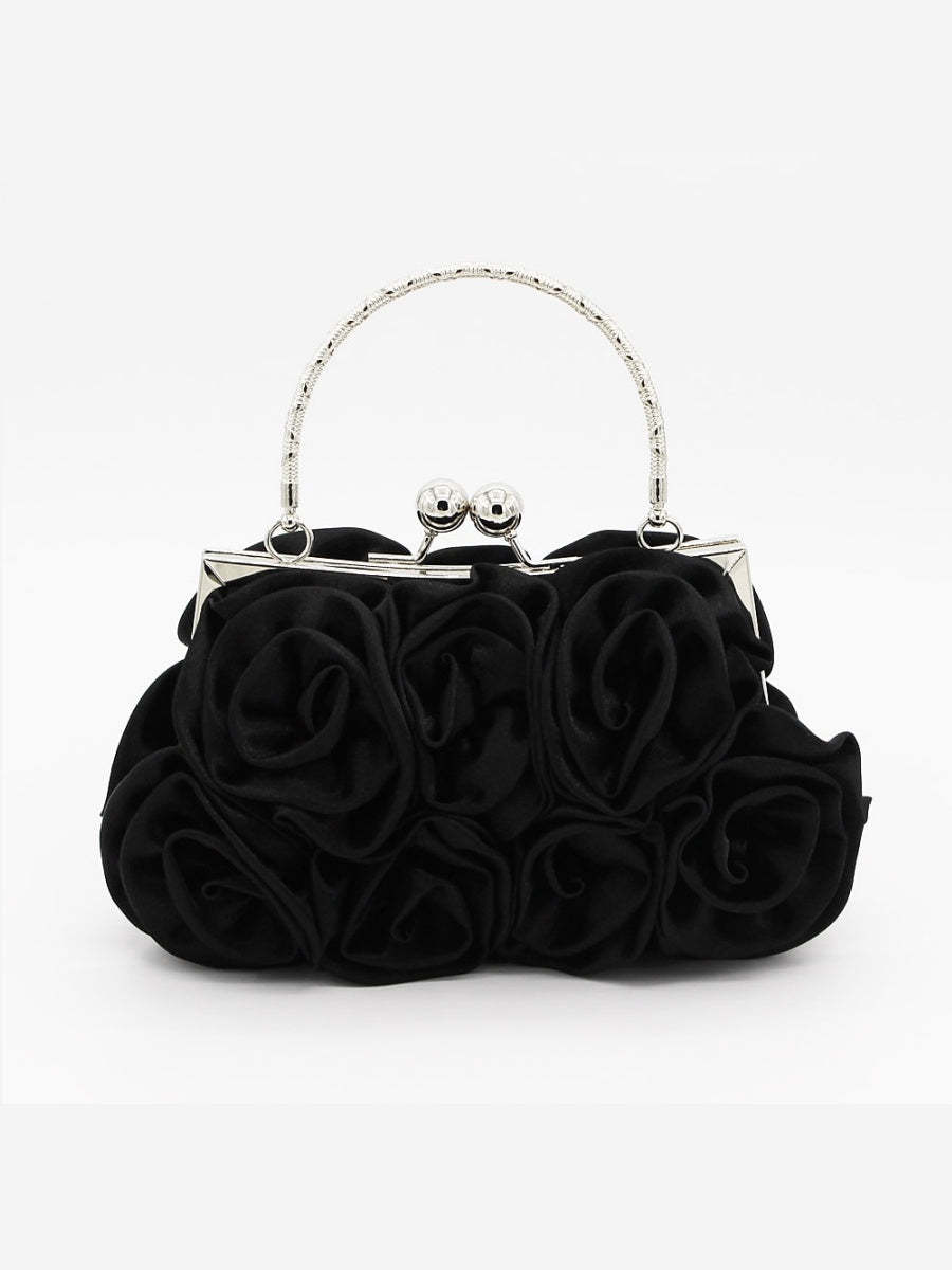 Solid Color Alloy Chain Handbags and Evening Bags in Polyester