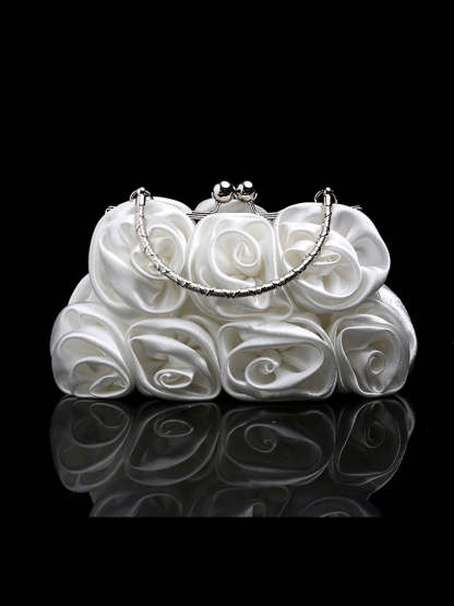 Solid Color Alloy Chain Handbags and Evening Bags in Polyester