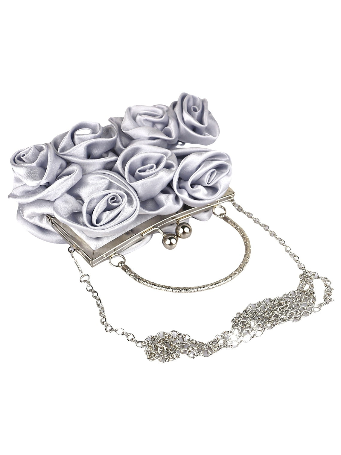 Solid Color Alloy Chain Handbags and Evening Bags in Polyester