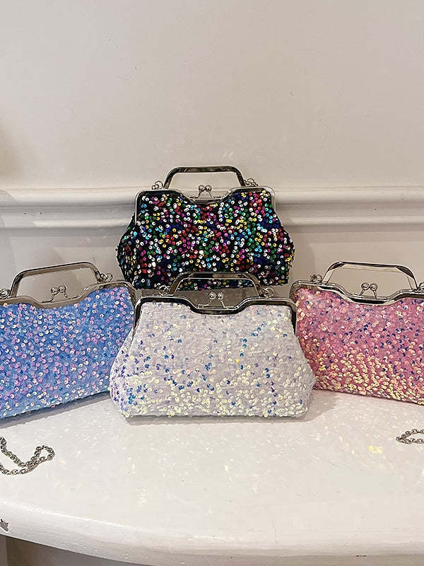 Solid Color Sequin Clutch Bags – Large, Synthetic, and Anti-Dust