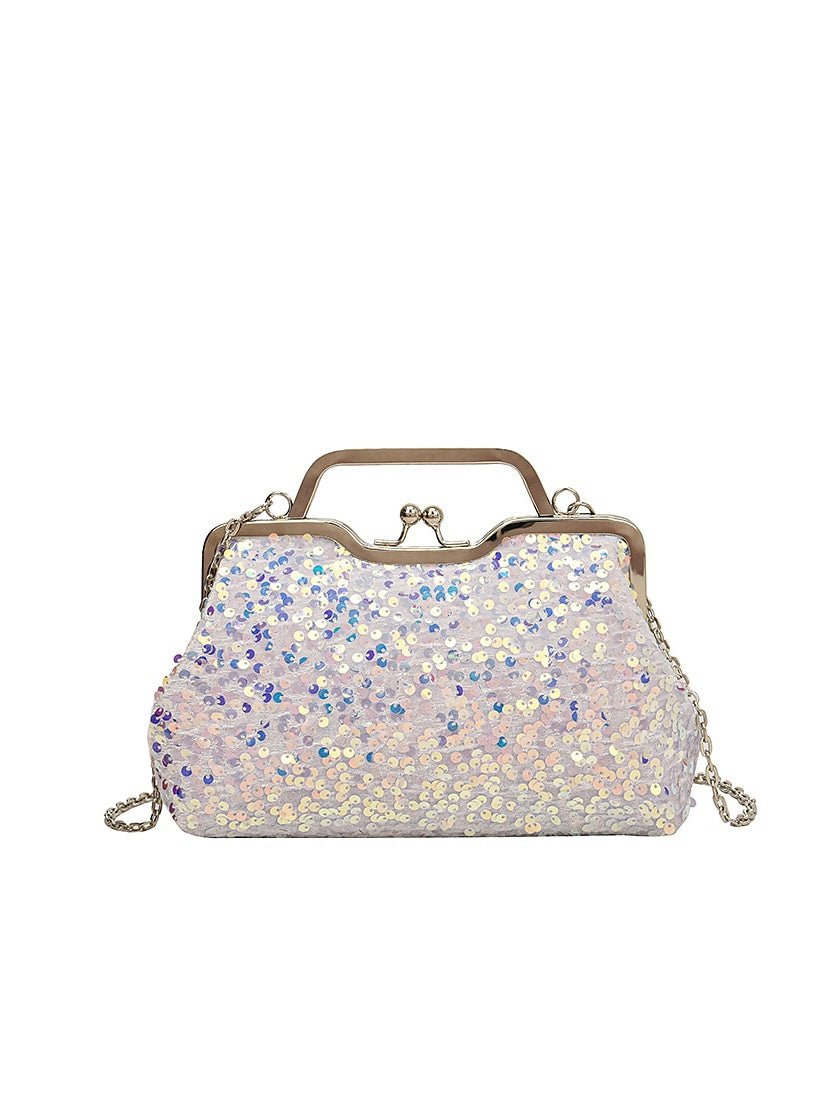 Solid Color Sequin Clutch Bags – Large, Synthetic, and Anti-Dust