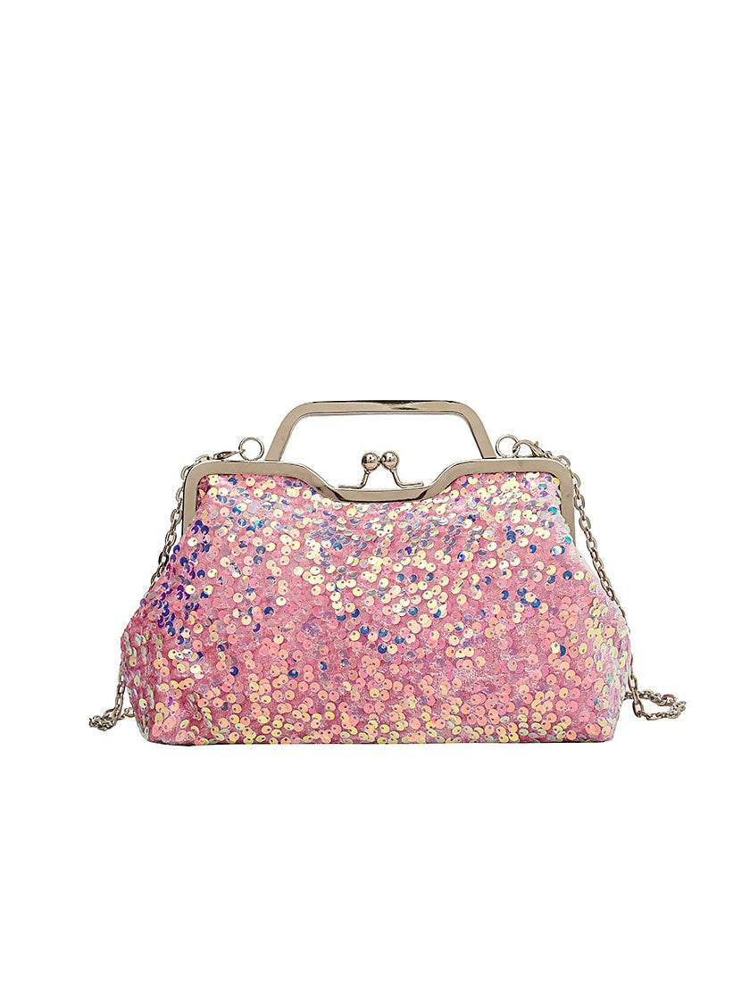 Solid Color Sequin Clutch Bags – Large, Synthetic, and Anti-Dust