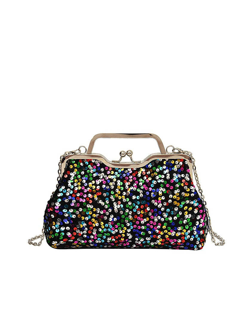Solid Color Sequin Clutch Bags – Large, Synthetic, and Anti-Dust