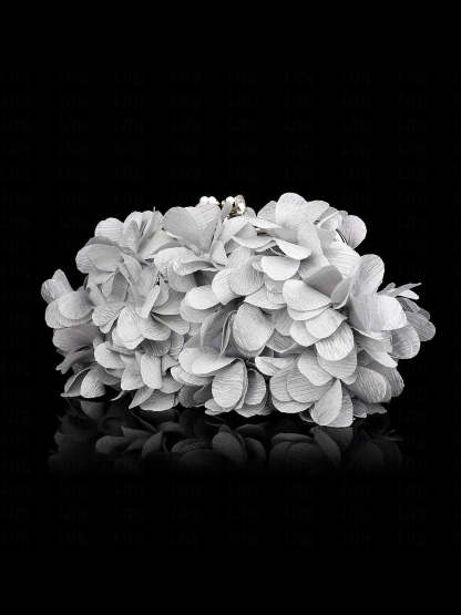 Rhinestone Chain Clutch Bags in Solid Satin Colors