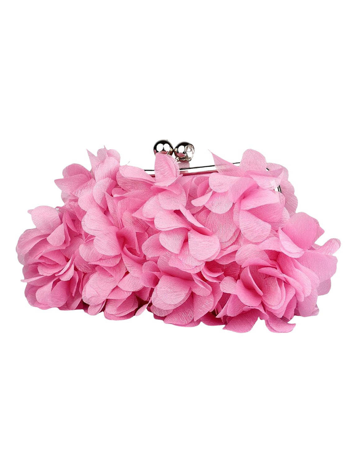 Rhinestone Chain Clutch Bags in Solid Satin Colors