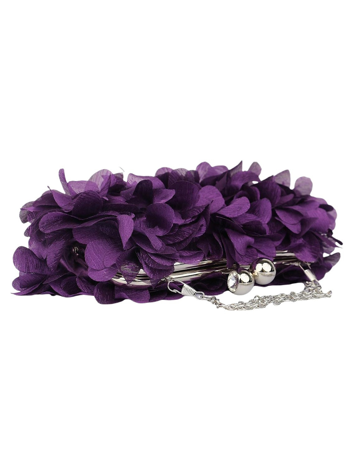 Rhinestone Chain Clutch Bags in Solid Satin Colors