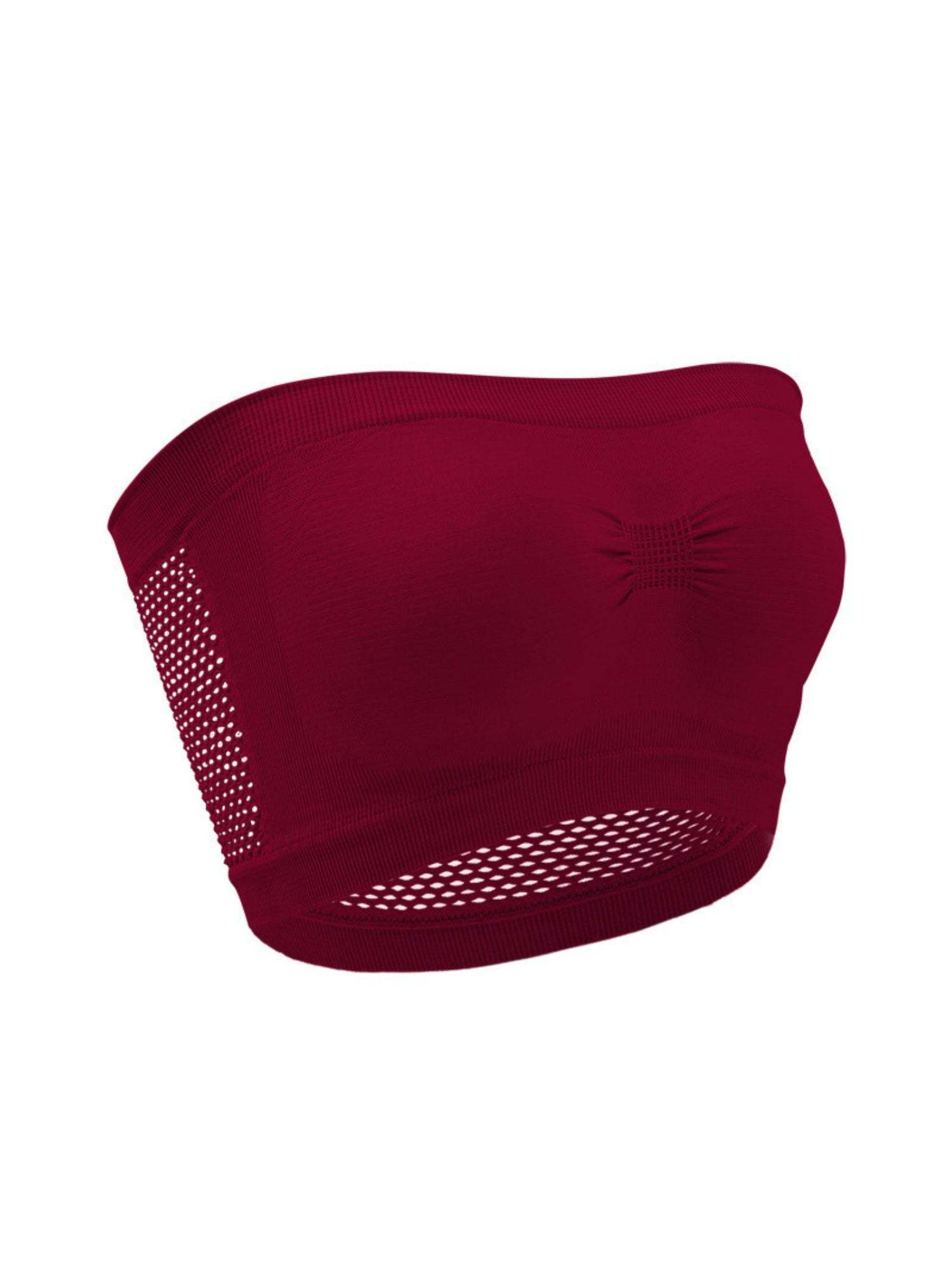 Strapless Solid Color Bra for Women, Breathable Everyday Wear