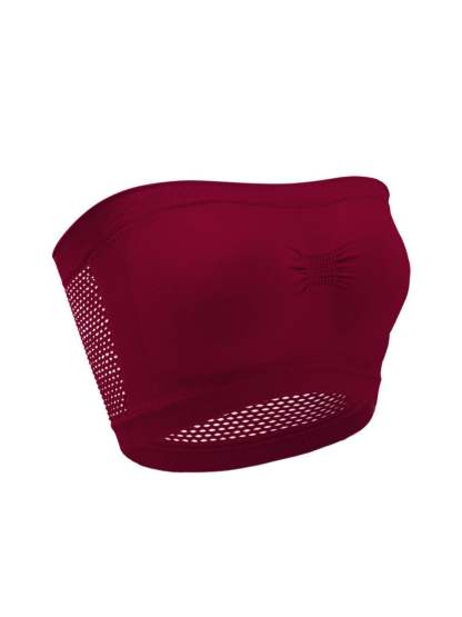 Strapless Solid Color Bra for Women, Breathable Everyday Wear