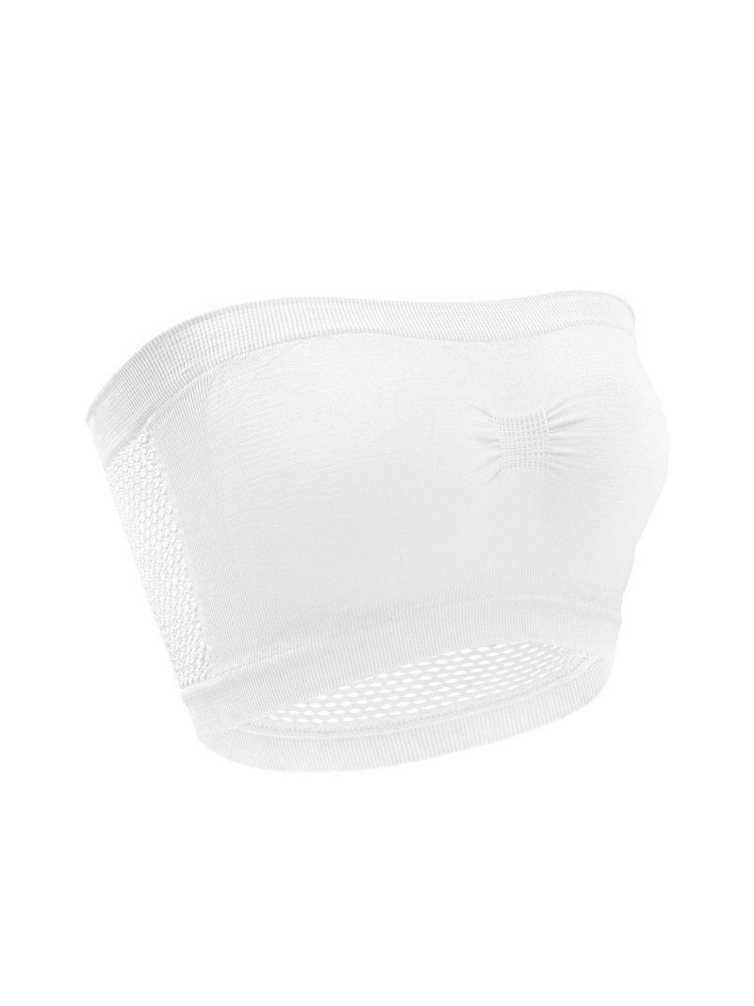 Strapless Solid Color Bra for Women, Breathable Everyday Wear