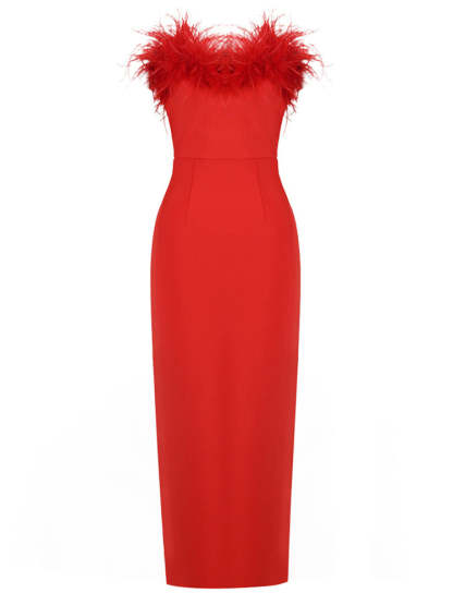 One-Shoulder Sleeveless Ankle-Length Sheath Wedding Guest Dress