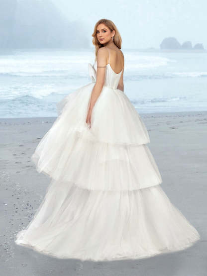 Princess V-Neck A-Line Floor-Length Bridal Gown