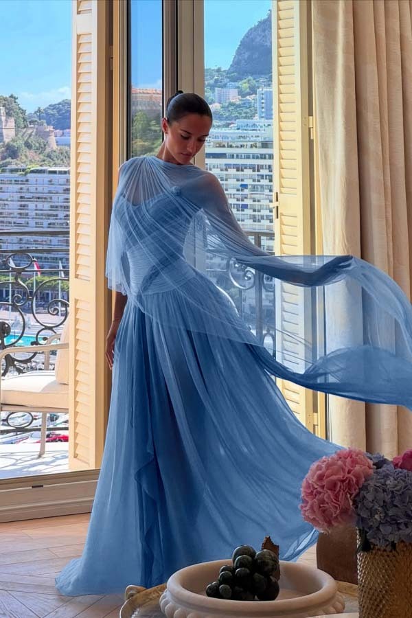 Strapless Sleeveless Long A Line Prom Dress With Pleated Tulle