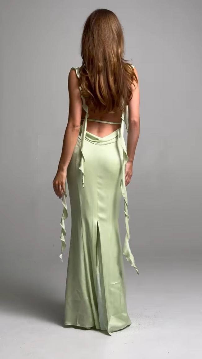 Strapless Sleeveless Floor-Length Evening Gown with Sash