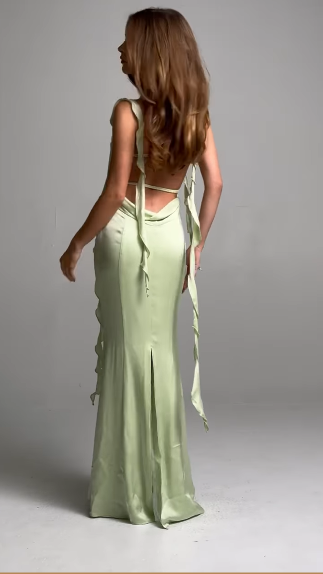 Strapless Sleeveless Floor-Length Evening Gown with Sash