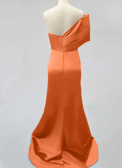 One-Shoulder Sleeveless Mermaid/Trumpet Evening Gown With Side Split