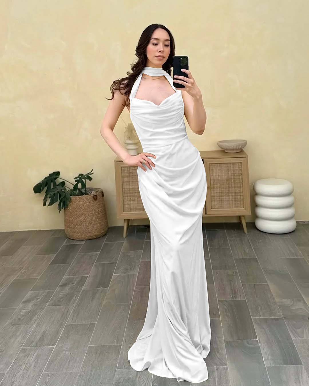 Halter Sleeveless Sweetheart Long Mermaid Prom Dress With Pleated