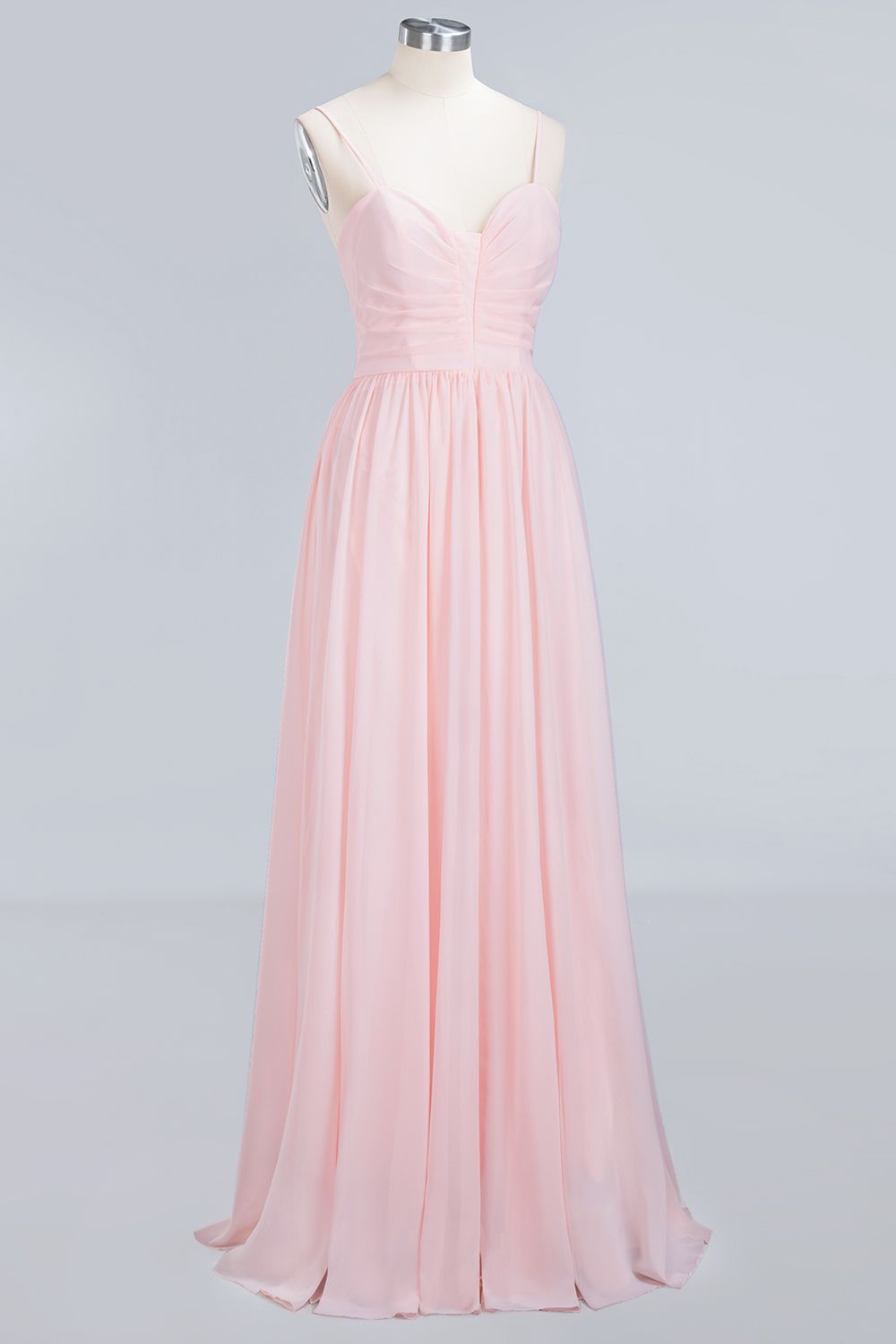 BMbridal Chiffon Spaghetti-Straps Sleeveless Affordable Bridesmaid Dress Online-BMbridal